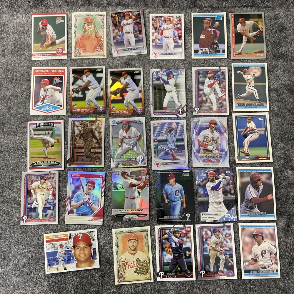 Philadelphia Phillies Baseball‎ 29 Card Lot - Rookies, Stars, Inserts, Parallels